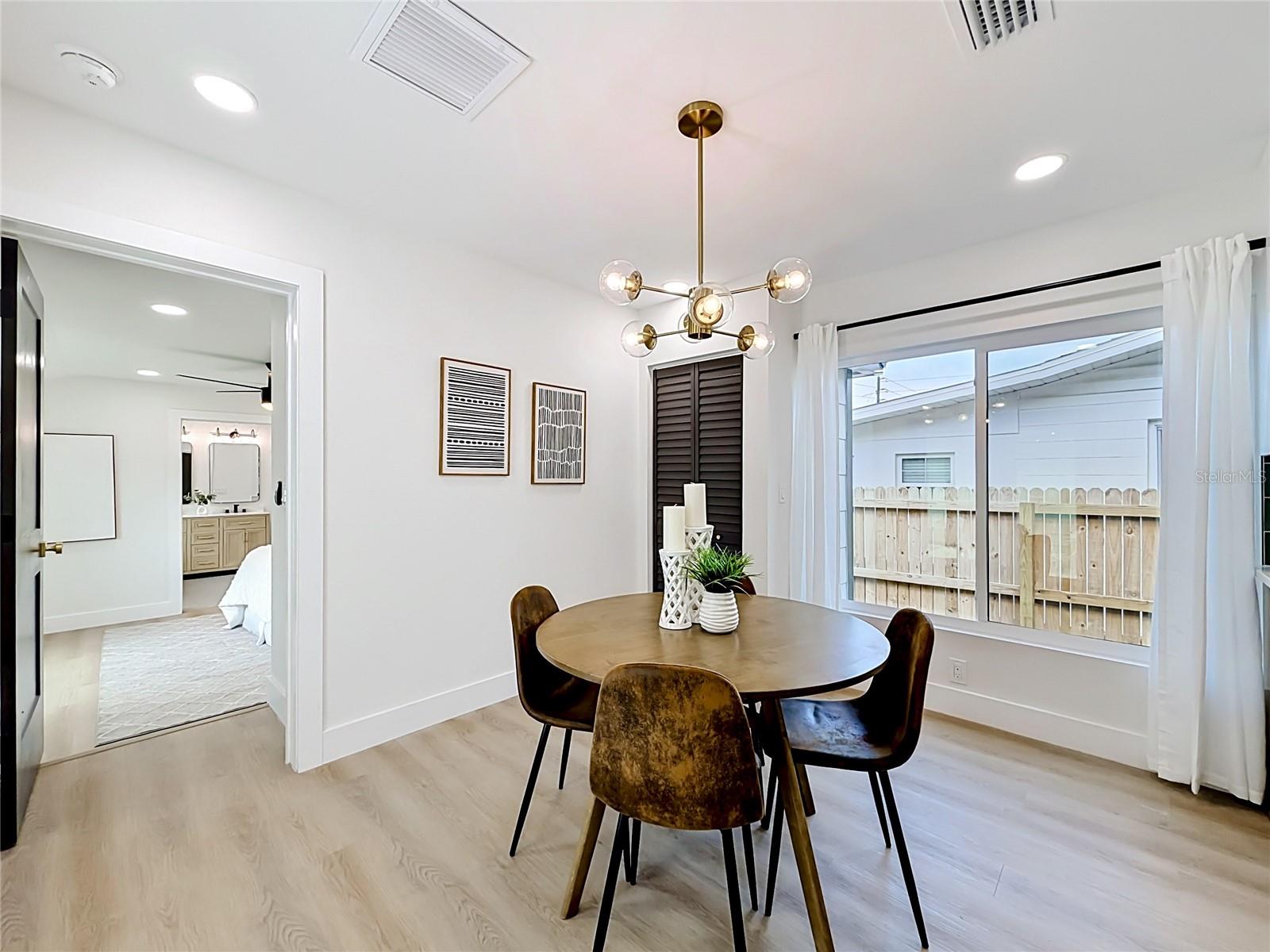 Dining Room Showing Laundry Closet