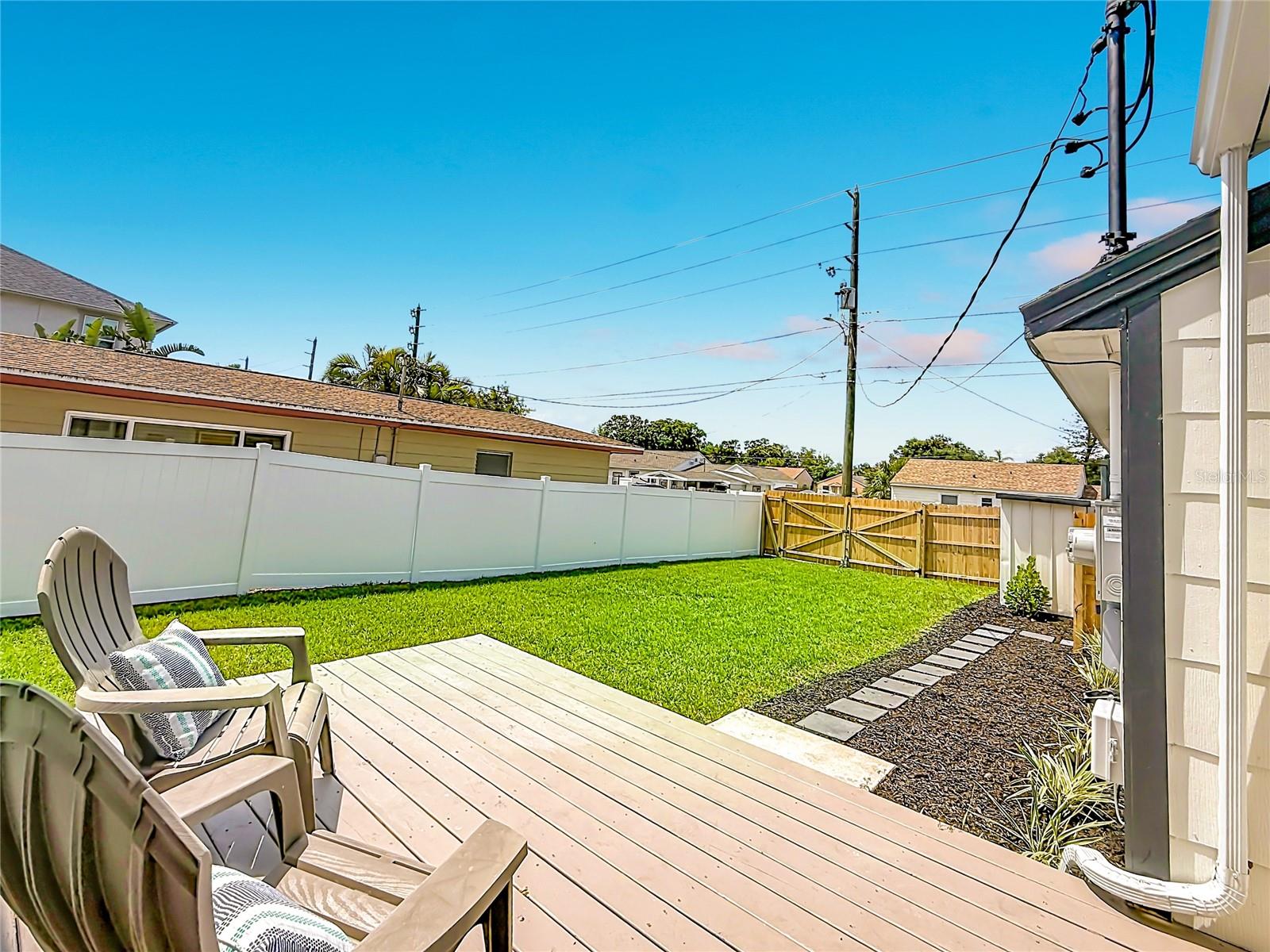 Custom Built Deck Walkway to the Large Driveway