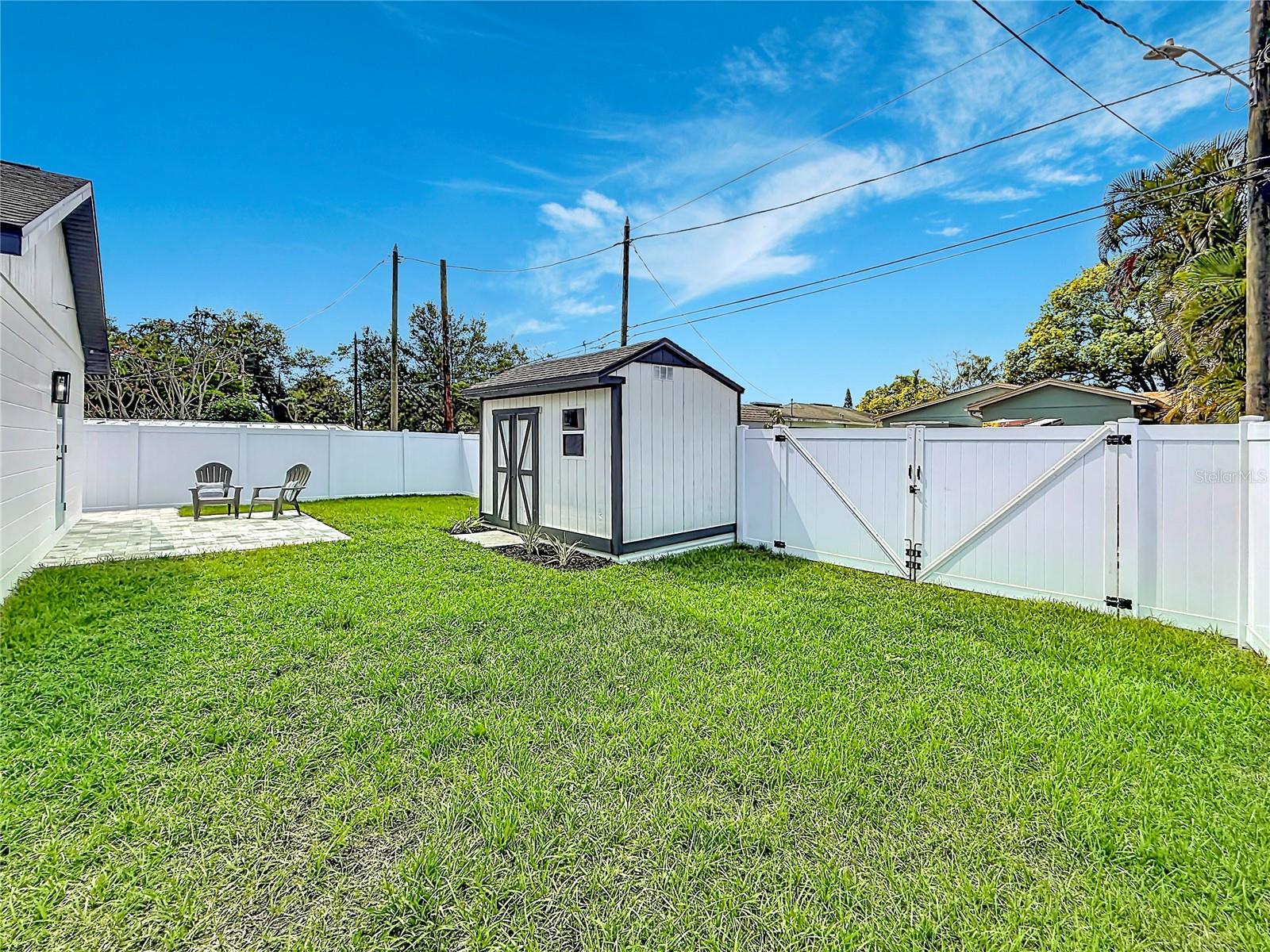 Large Back Yard with Double Gate