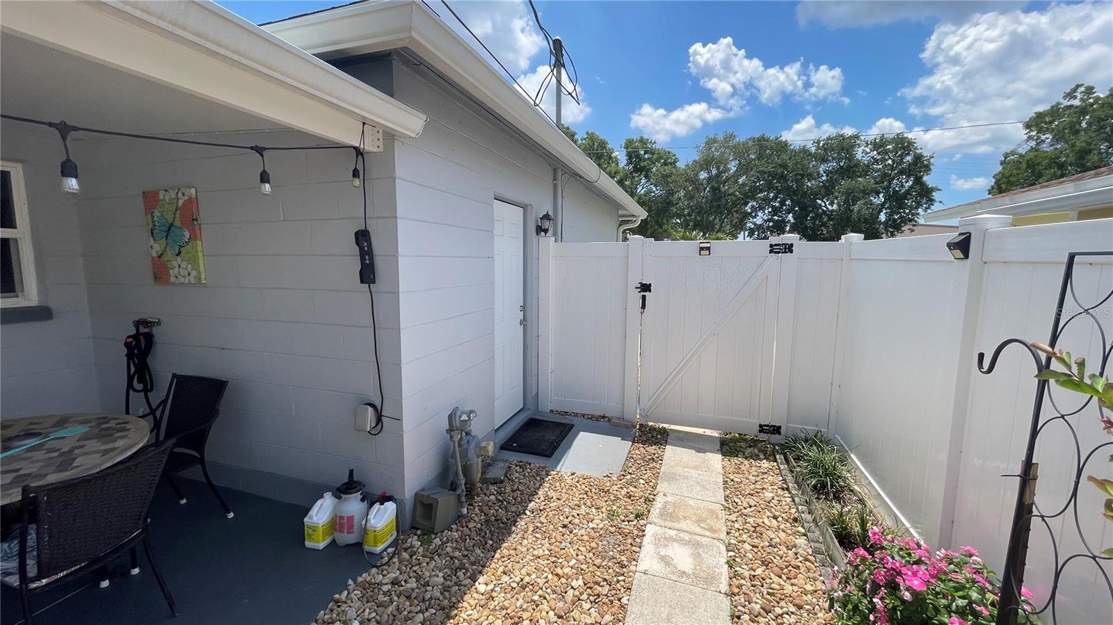 Back side patio area