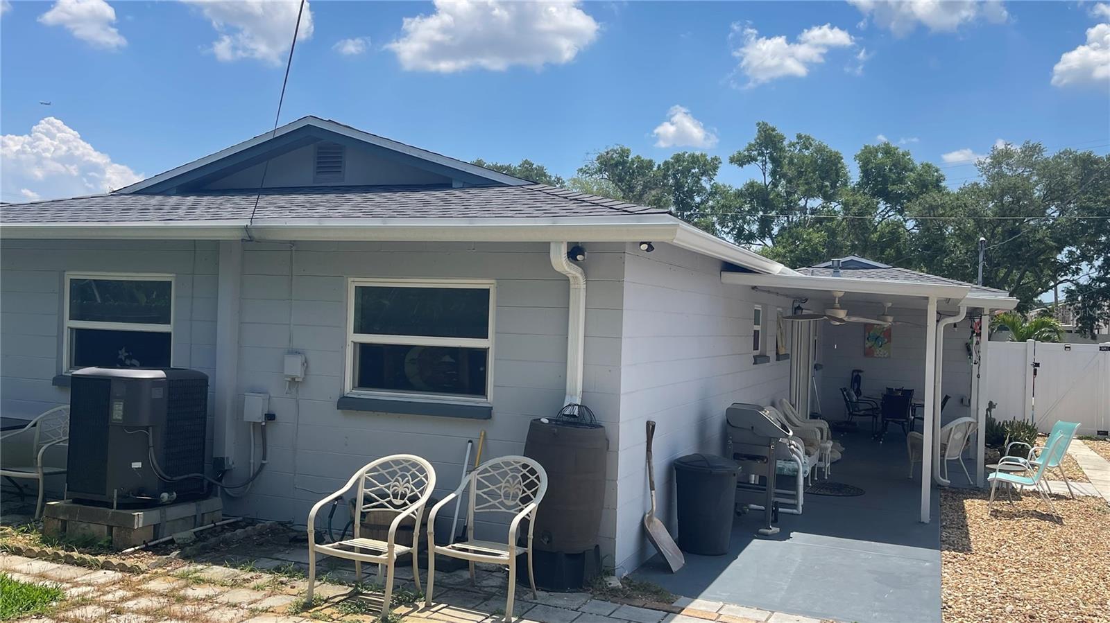 Back yard compressor and Rain Barrel