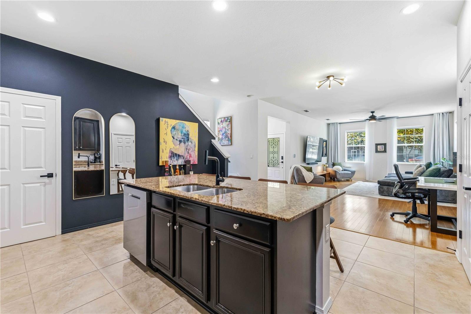 Kitchen, Dining, & Living Room