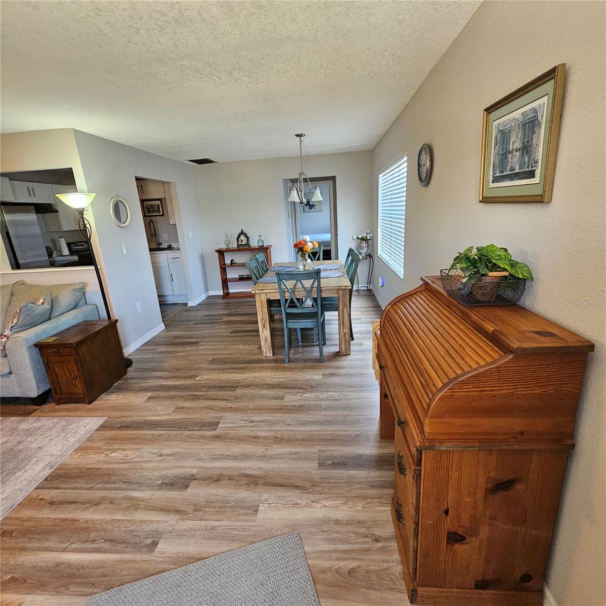Front Room with Dining Room Table