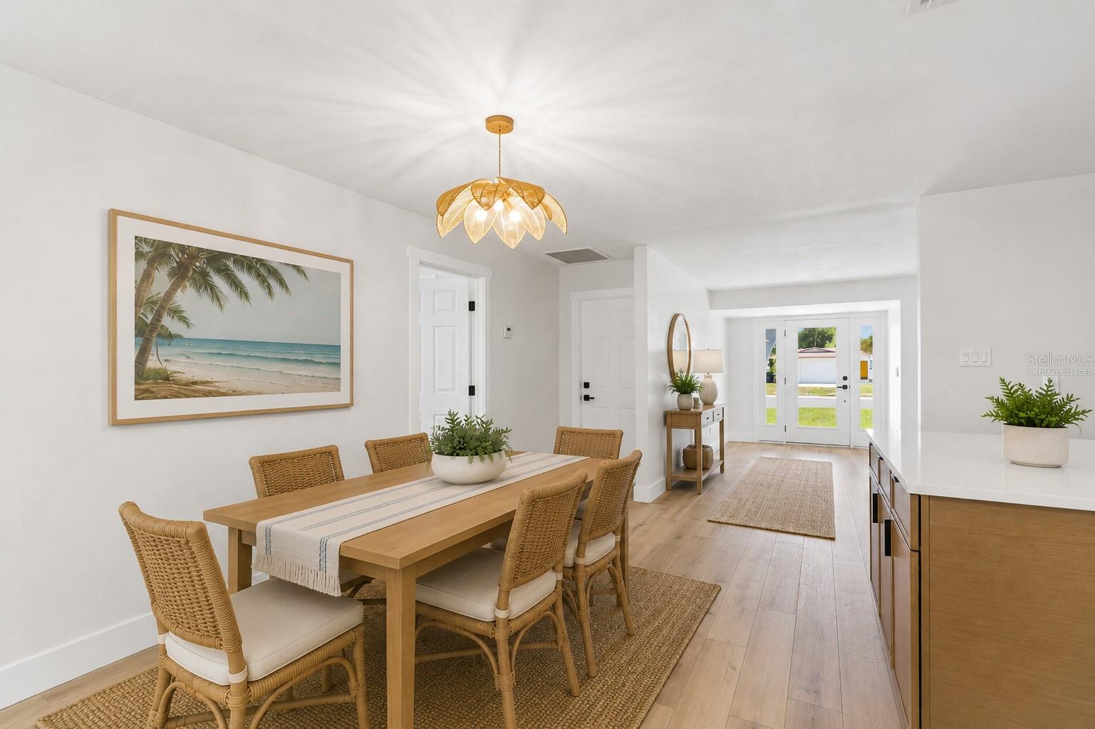 Dining area. Virtually staged.
