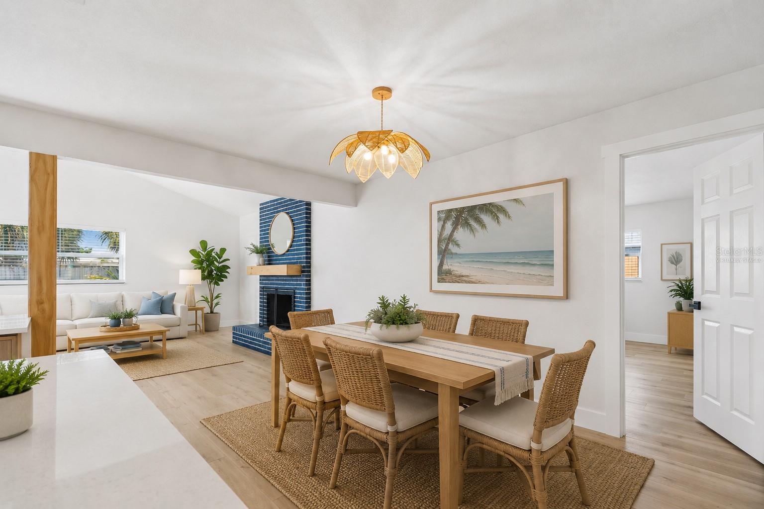 Dining/living room. Virtually staged.