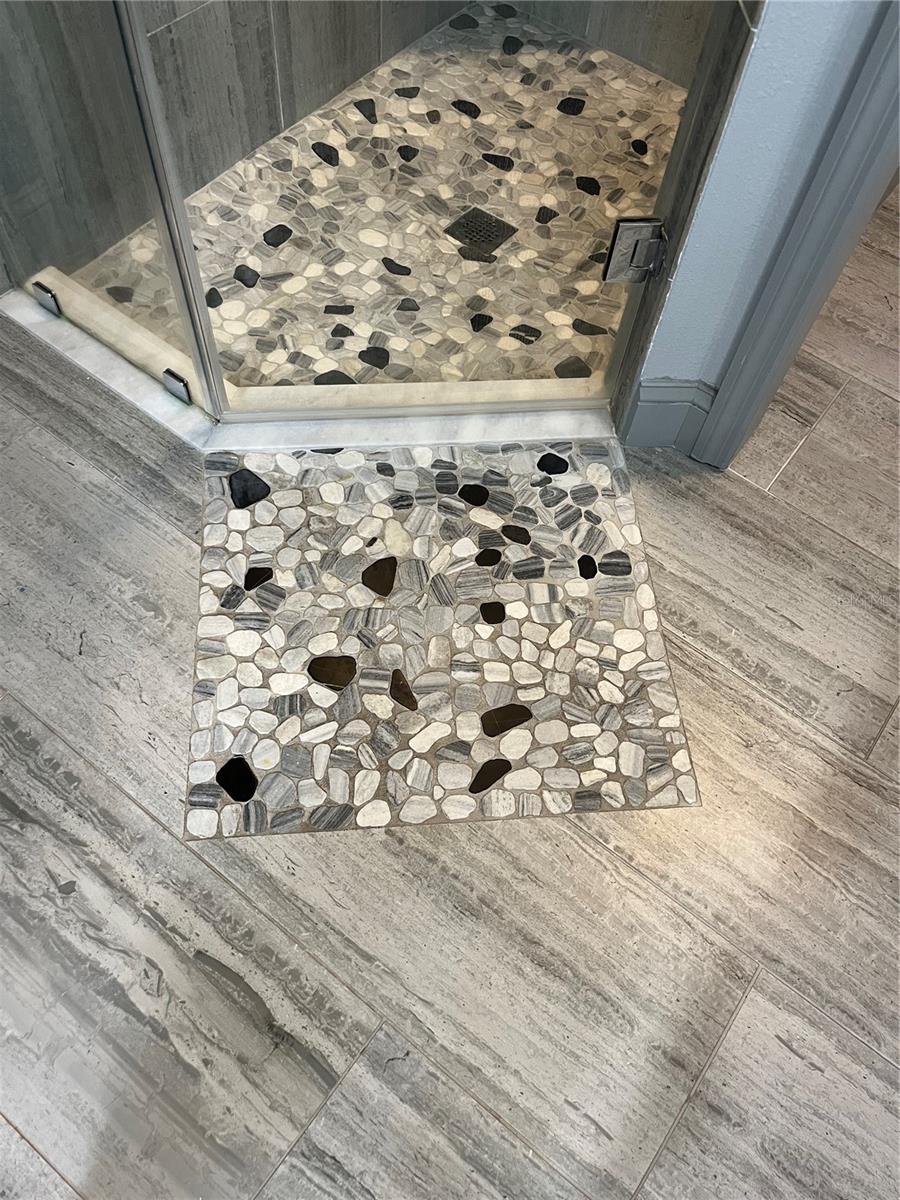 permanent tile bath mat
