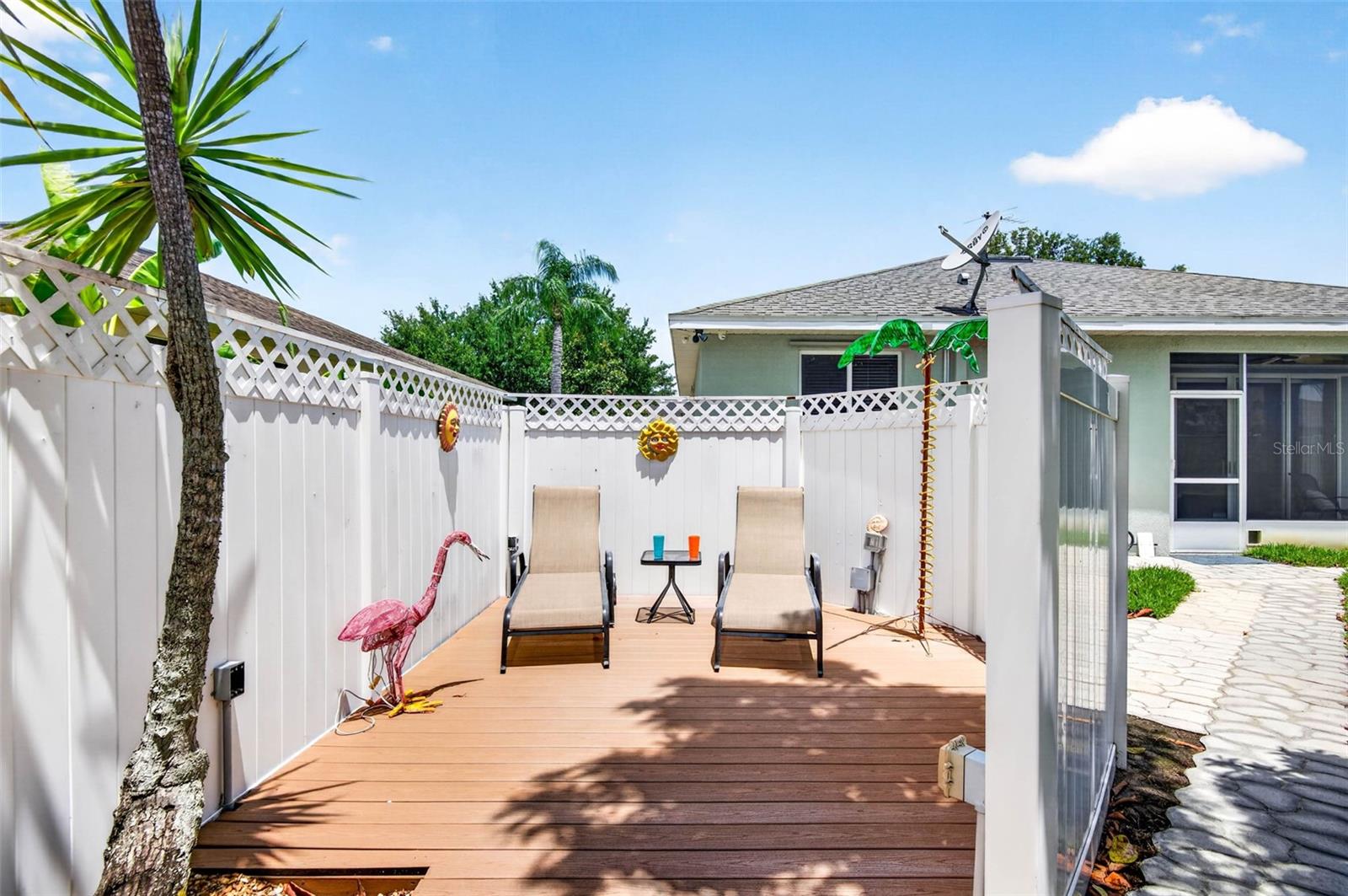 Private sun deck area