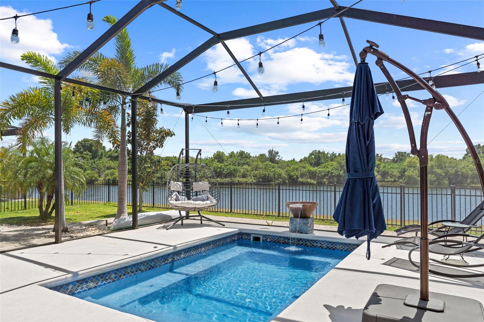 POOL OVERLOOKING POND