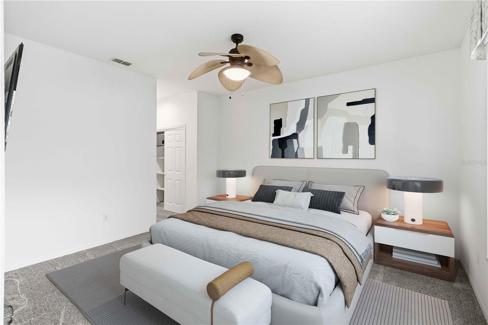 Staged Primary Bedroom