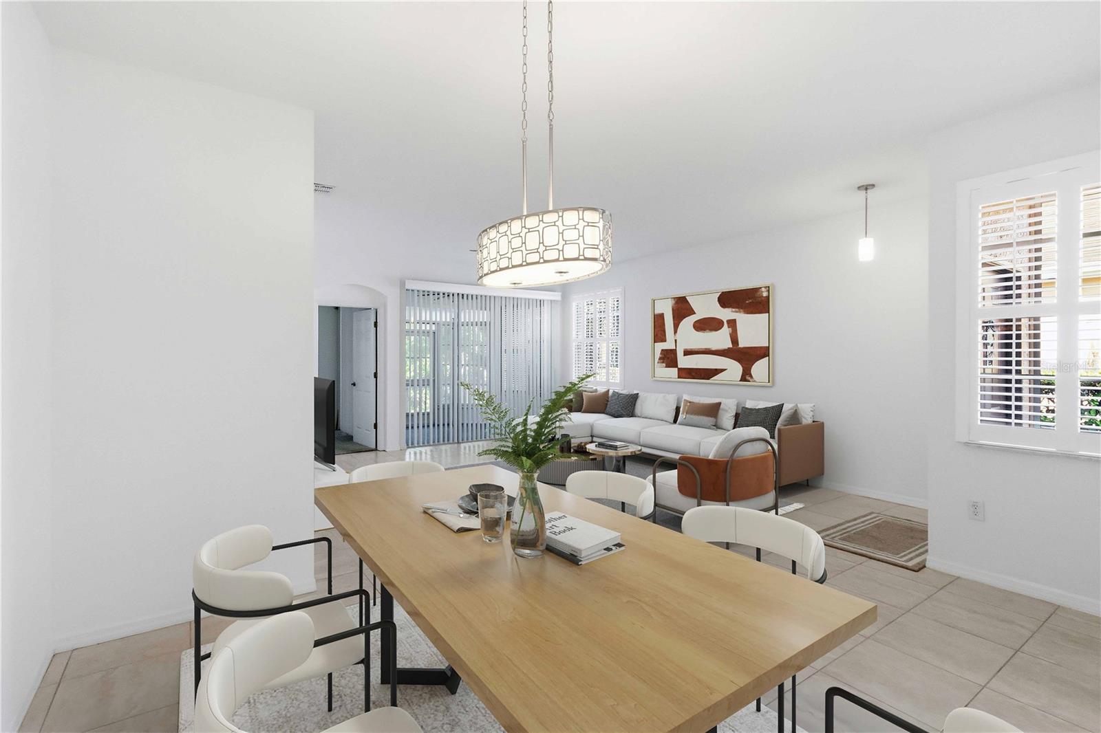 Staged Dining Area