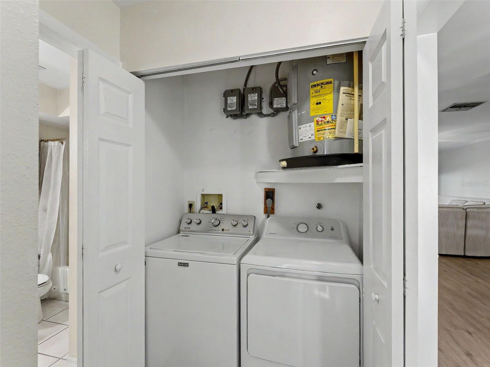 Convenient interior laundry