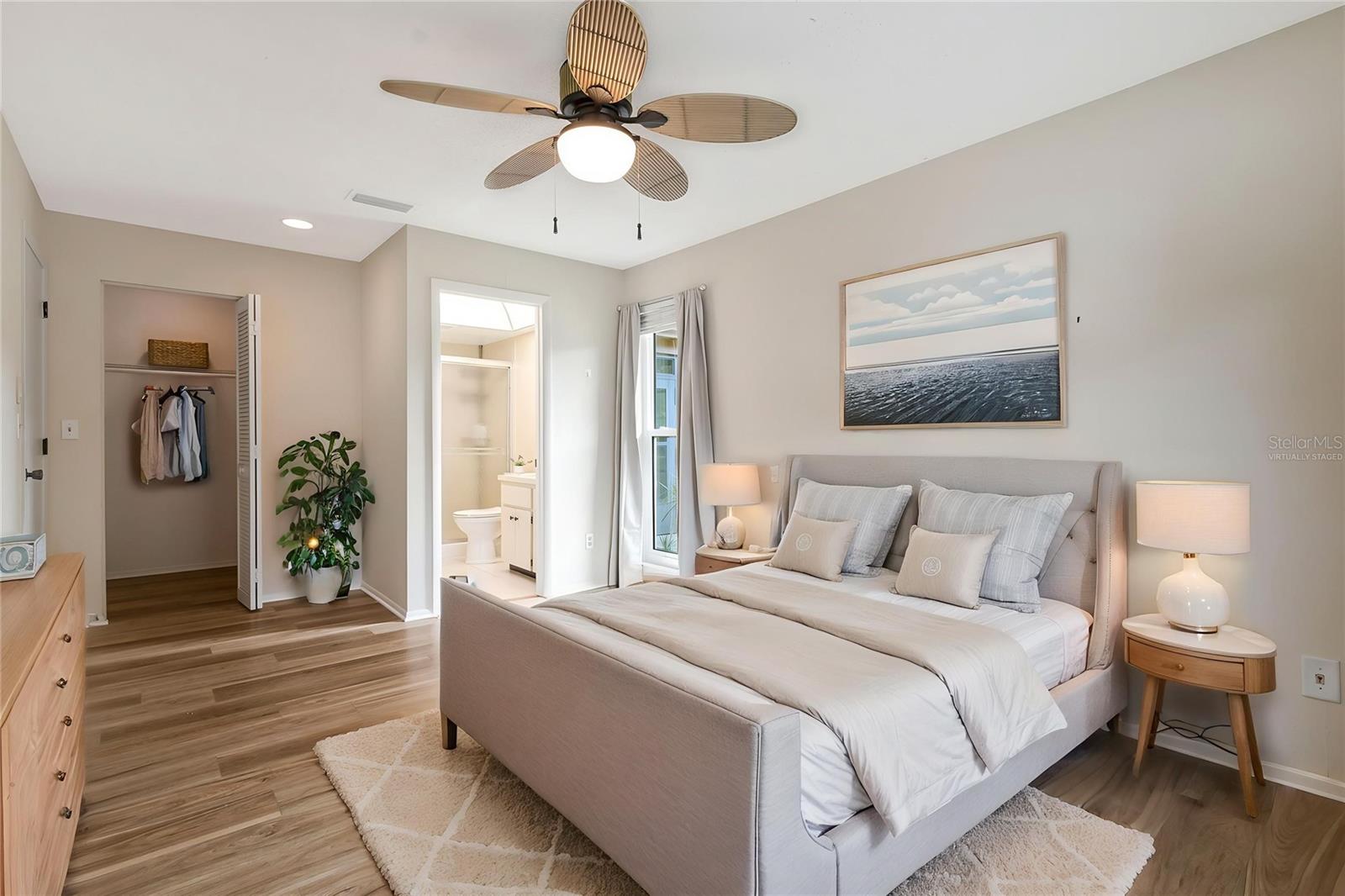 Virtually Staged Primary Bedroom