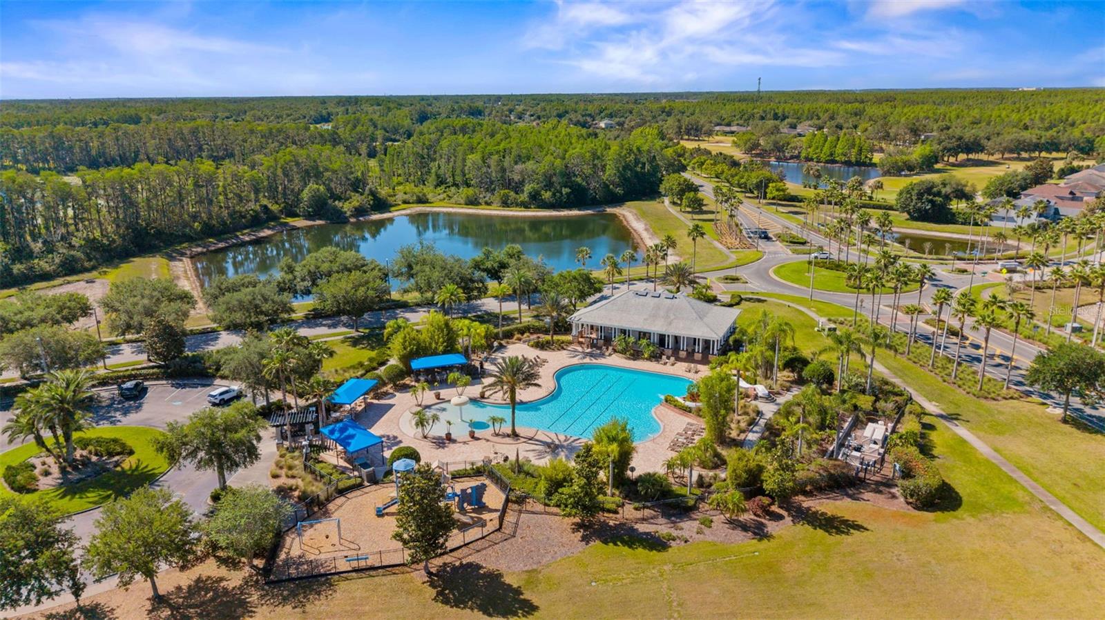 Sky view of amenity area