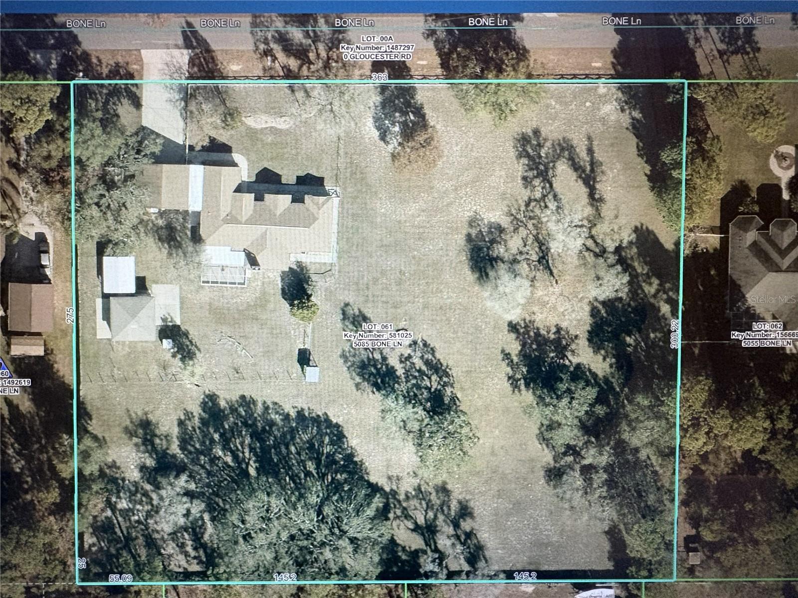 Birdseye view of property (Courtesy of Hernando County Property Appraisers Website)