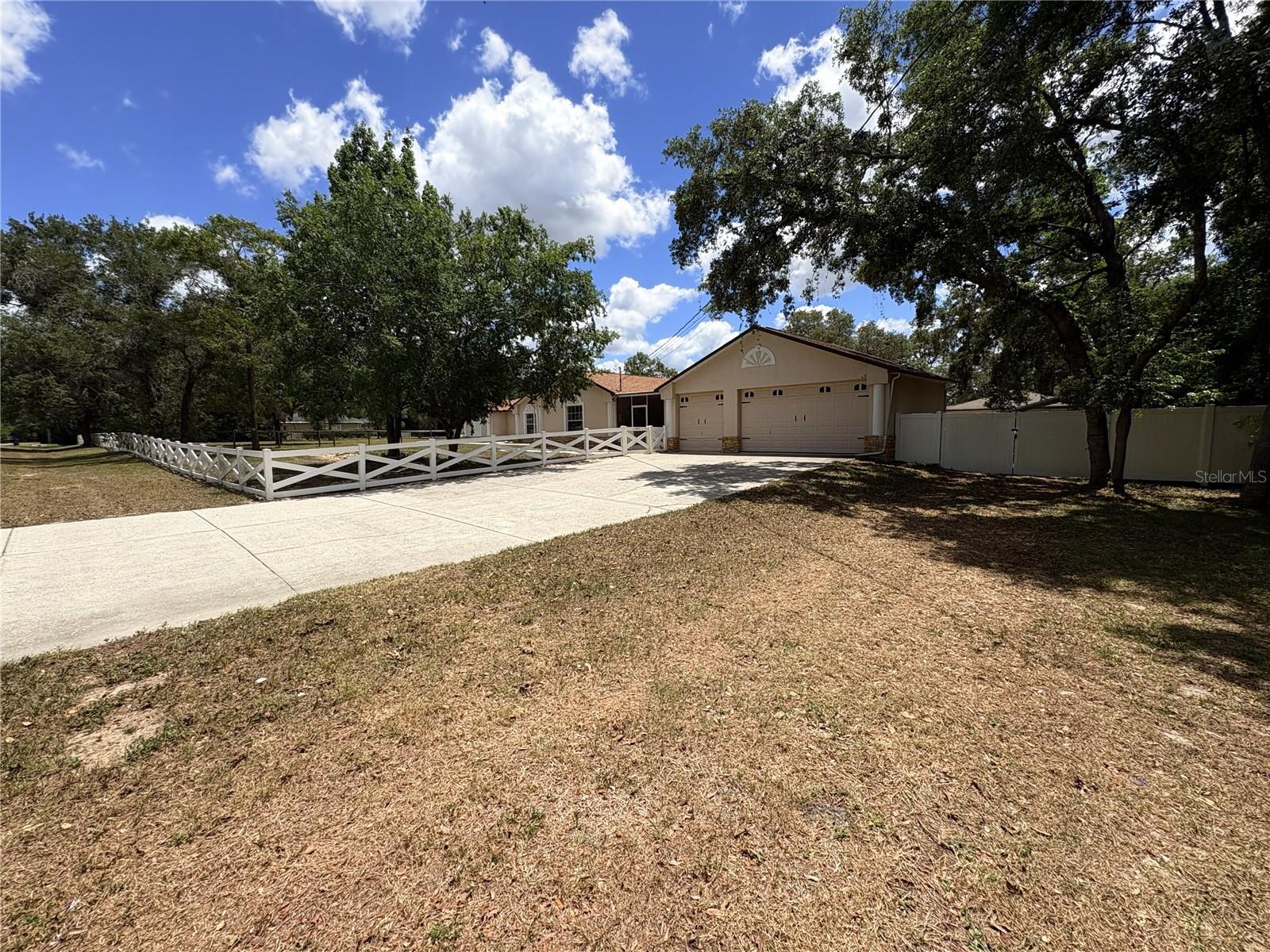 Front with garage