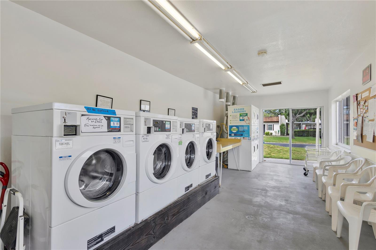 Laundry Area/other owners have added stacked washer and dryer inside their unit
