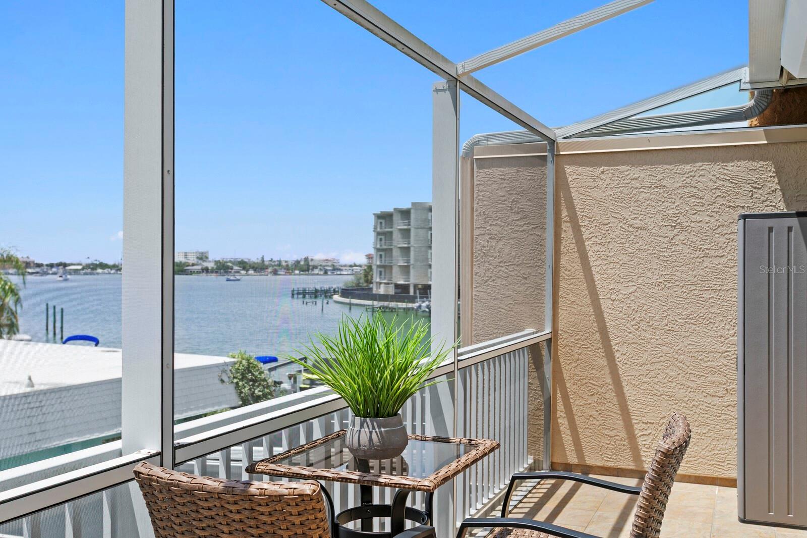Private balcony off of primary