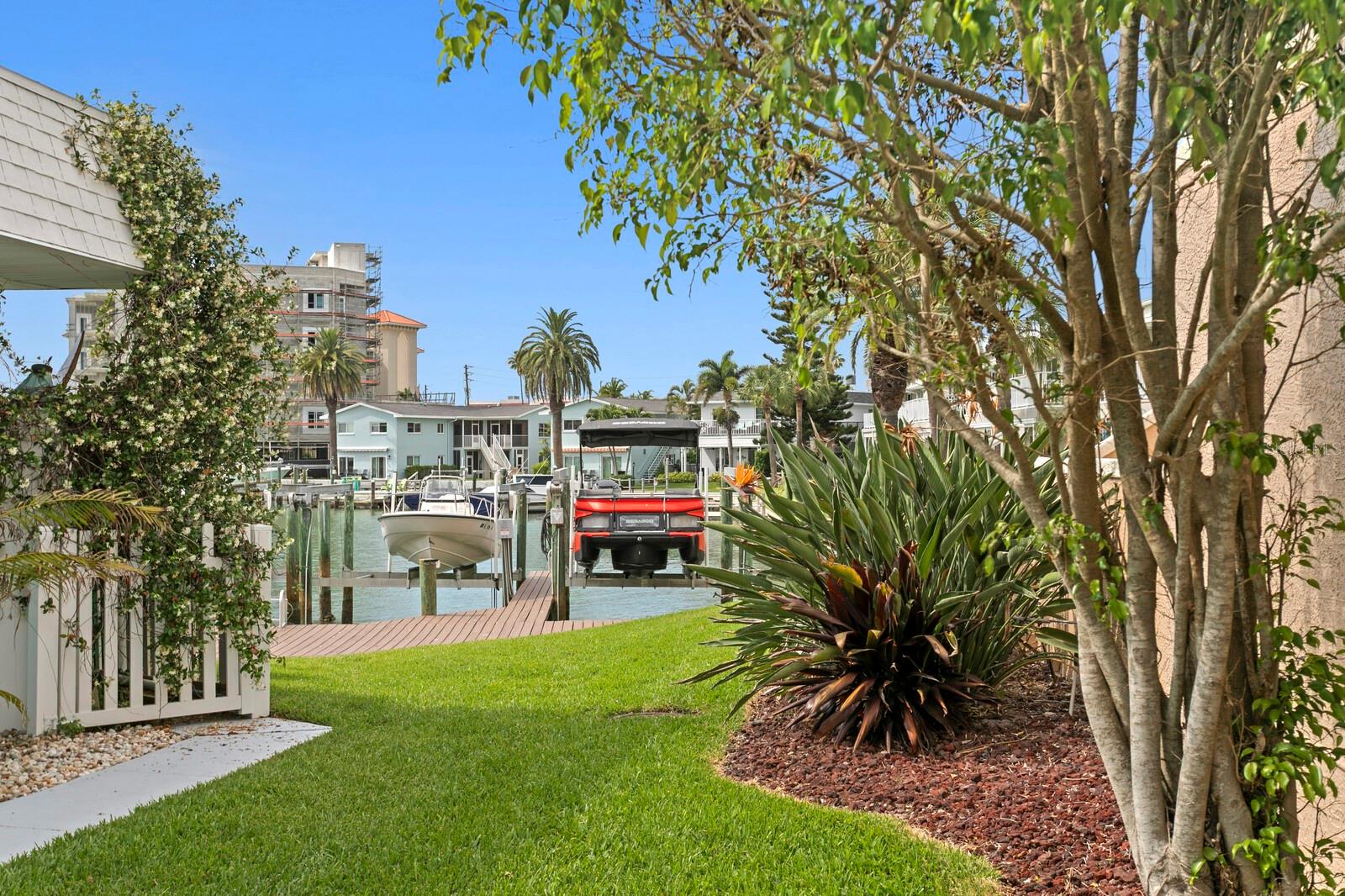Community dock area just steps from the unit
