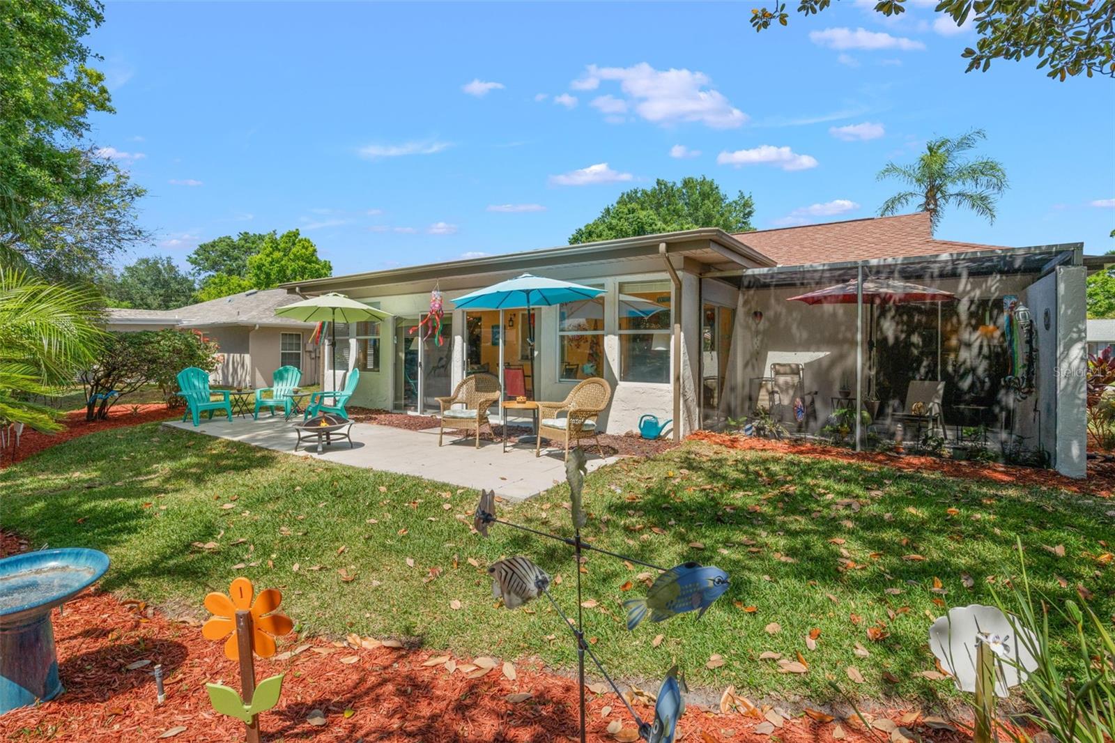 back yard looking toward house