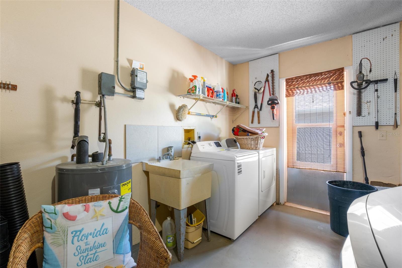 laundry area in garage