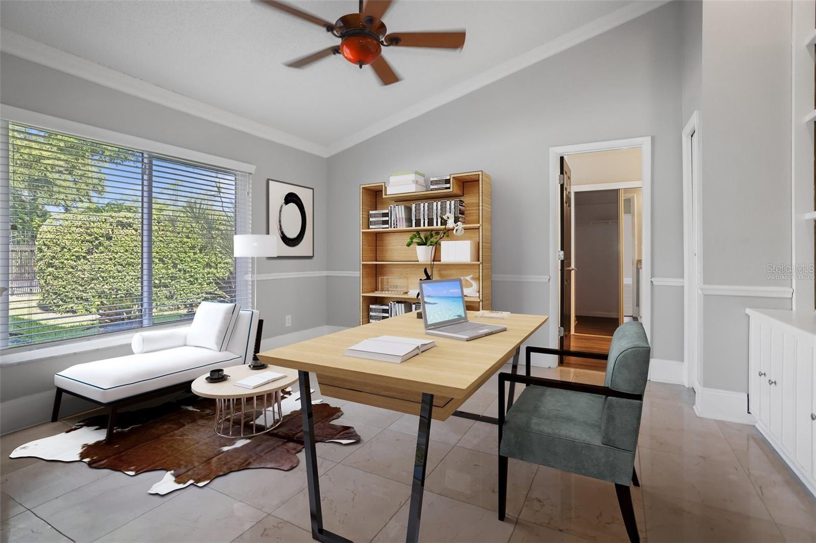 Bedroom or office virtually staged