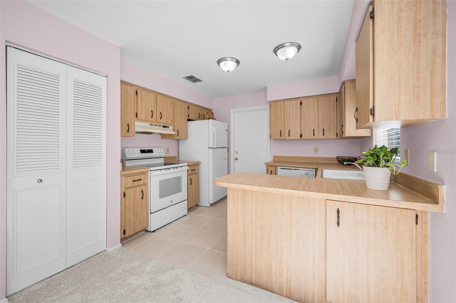 Convenient closet pantry