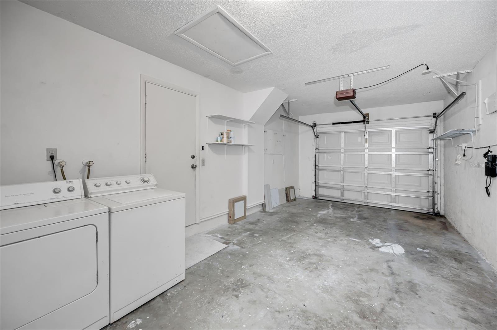 Garage with laundry