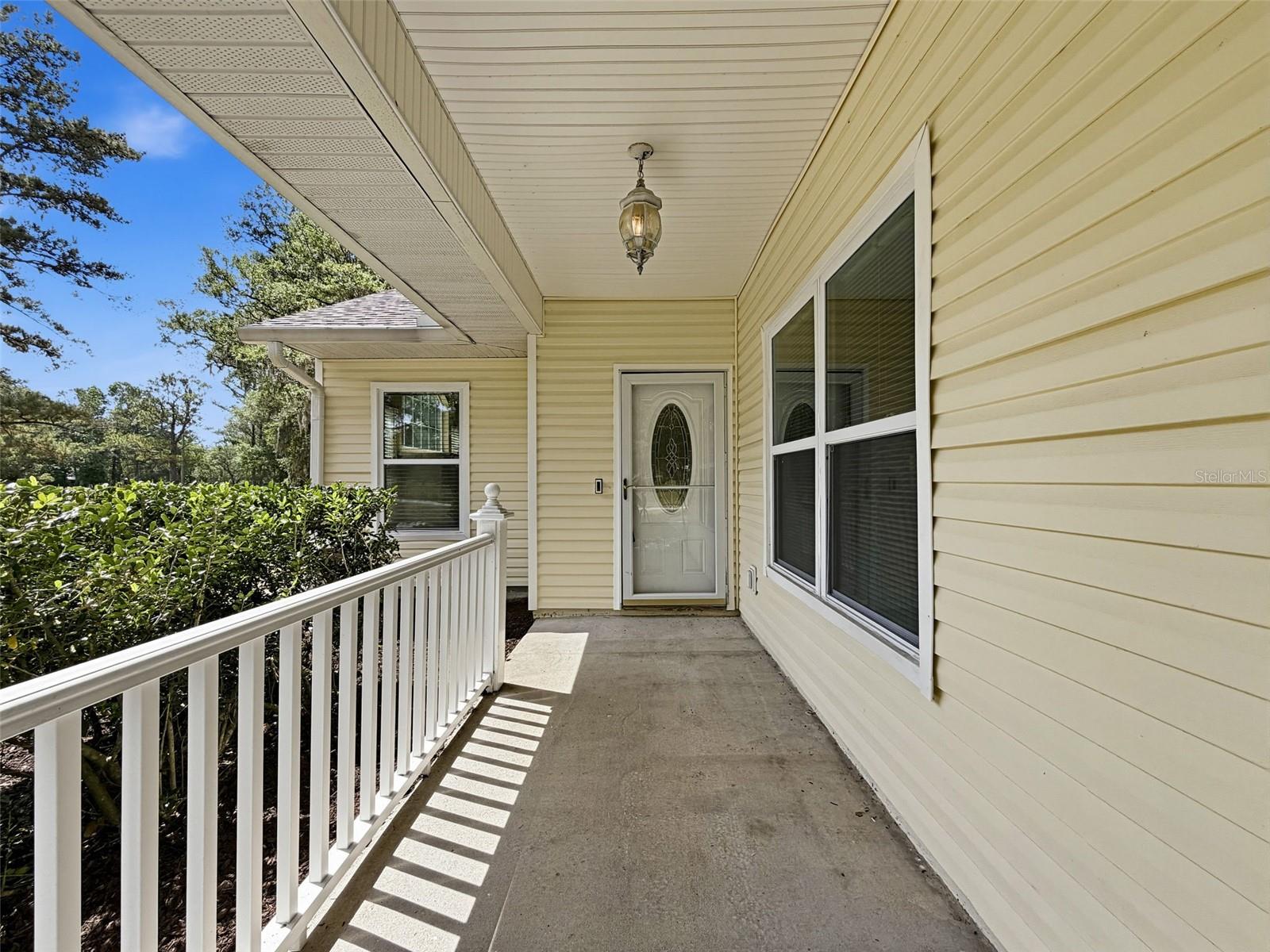 Front porch leading to front door