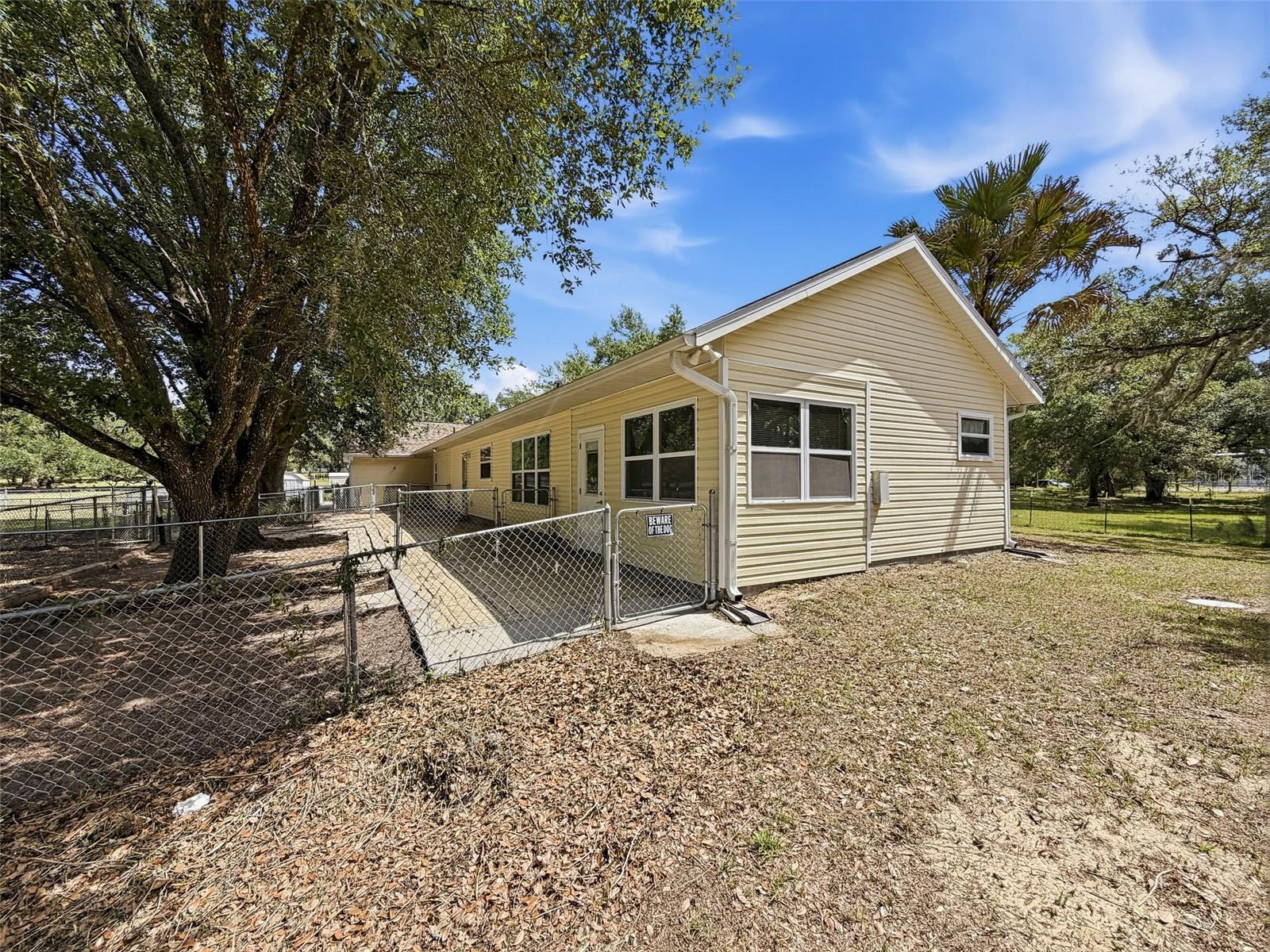 Rear of home
