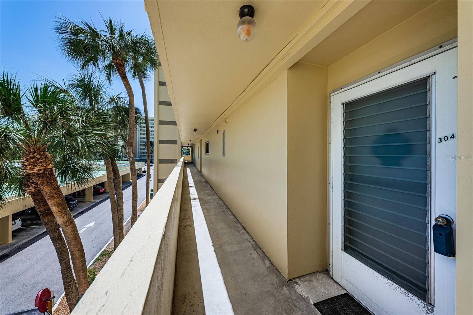 Walk way to front door of condo