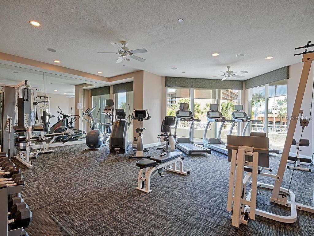 Fitness center with lockers, stream room and sauna!