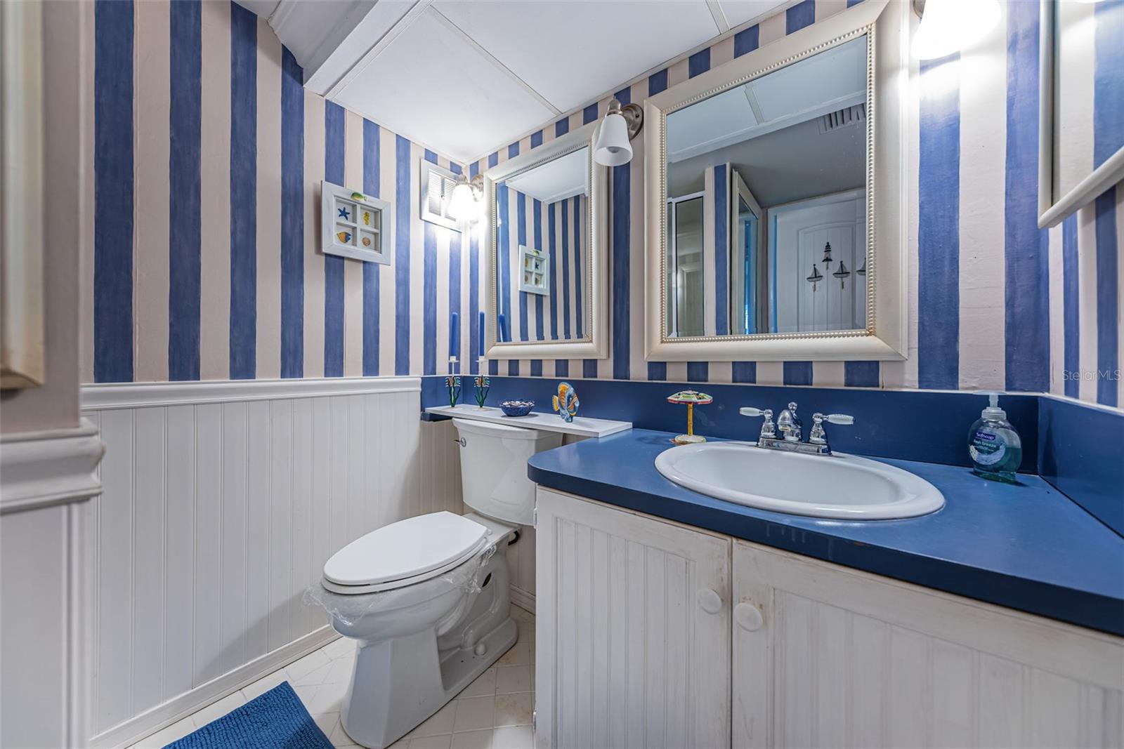 Guest bathroom with walk - in shower