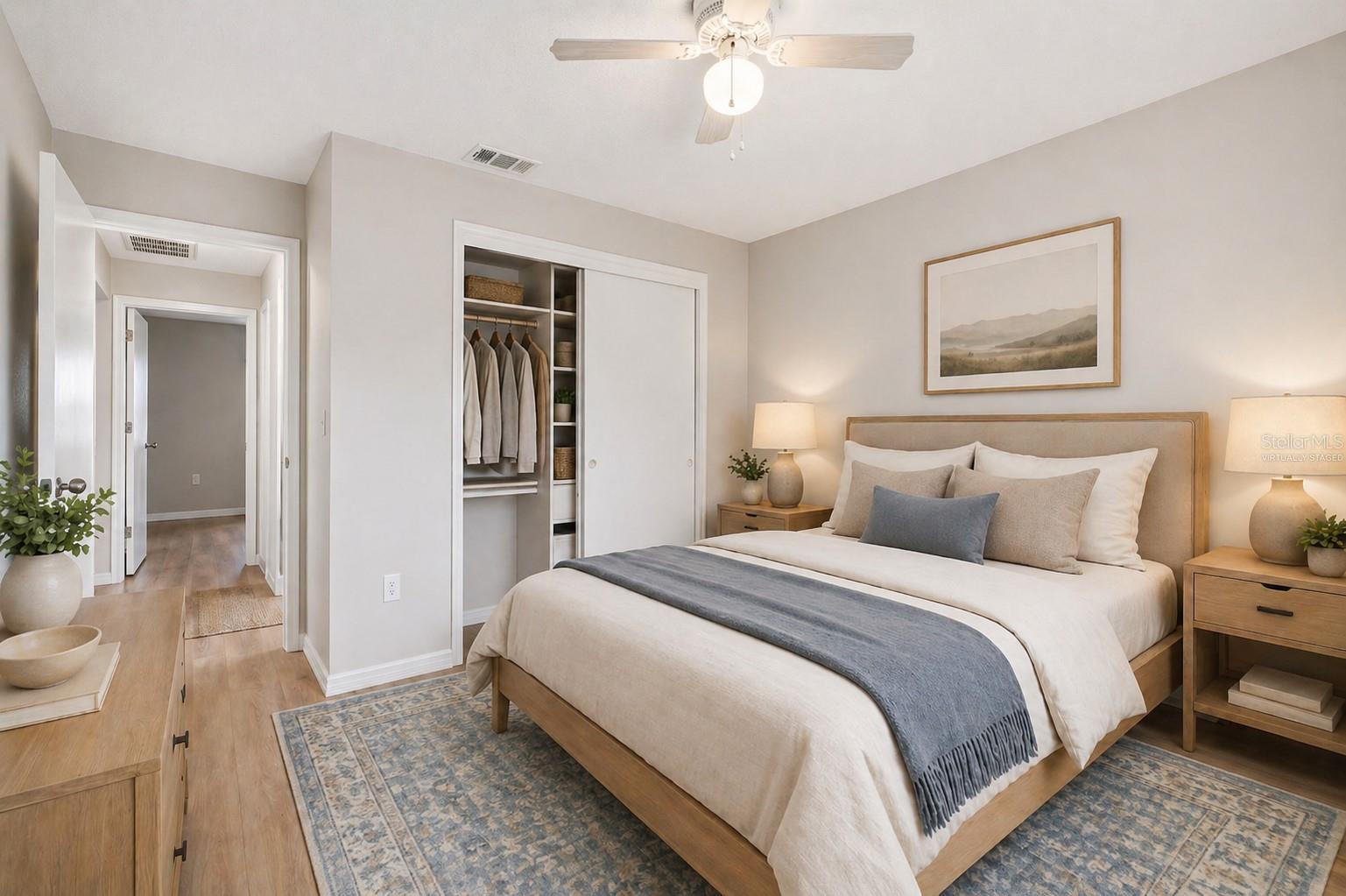bedroom virtually staged