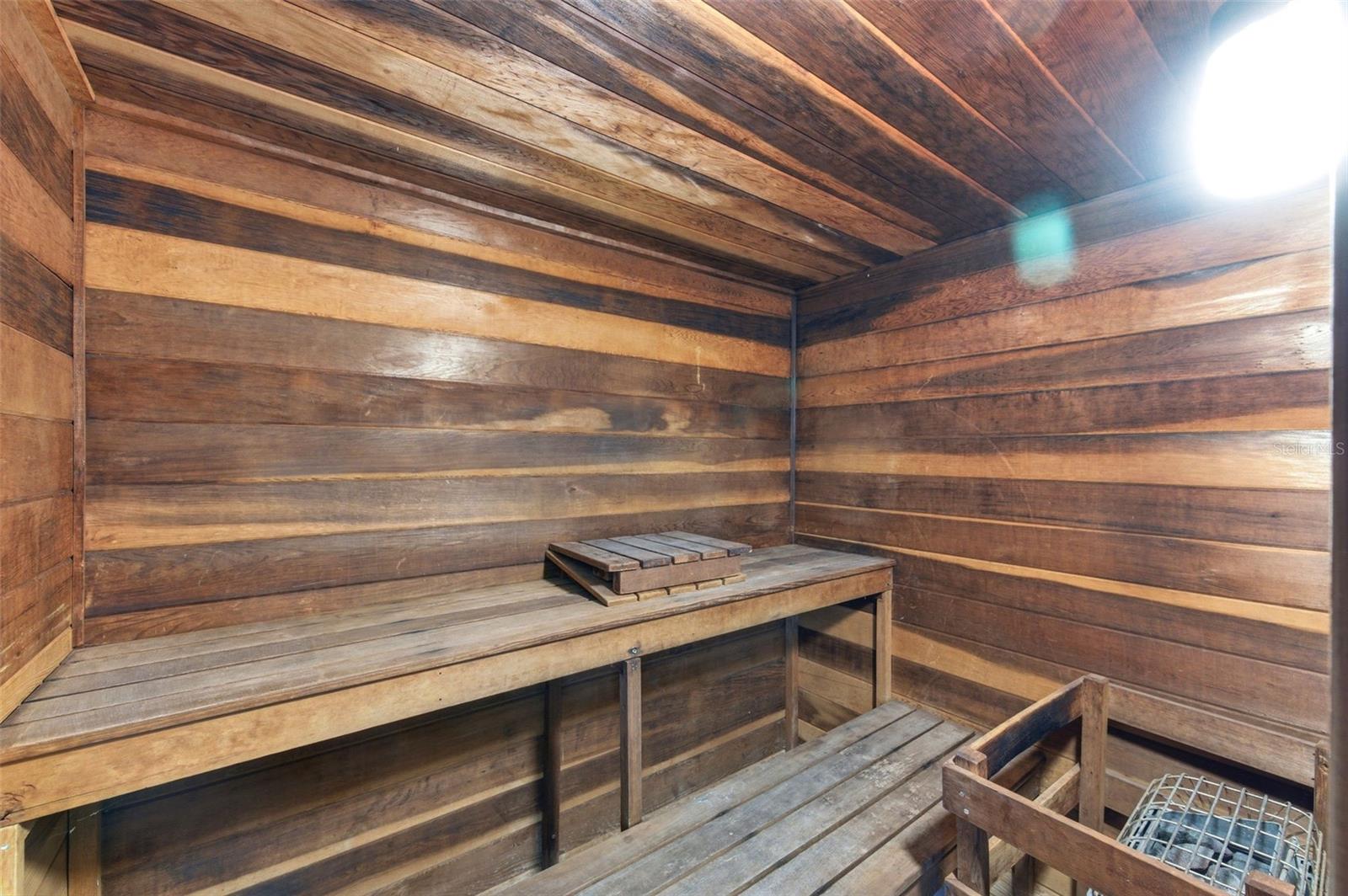 one of 2 saunas