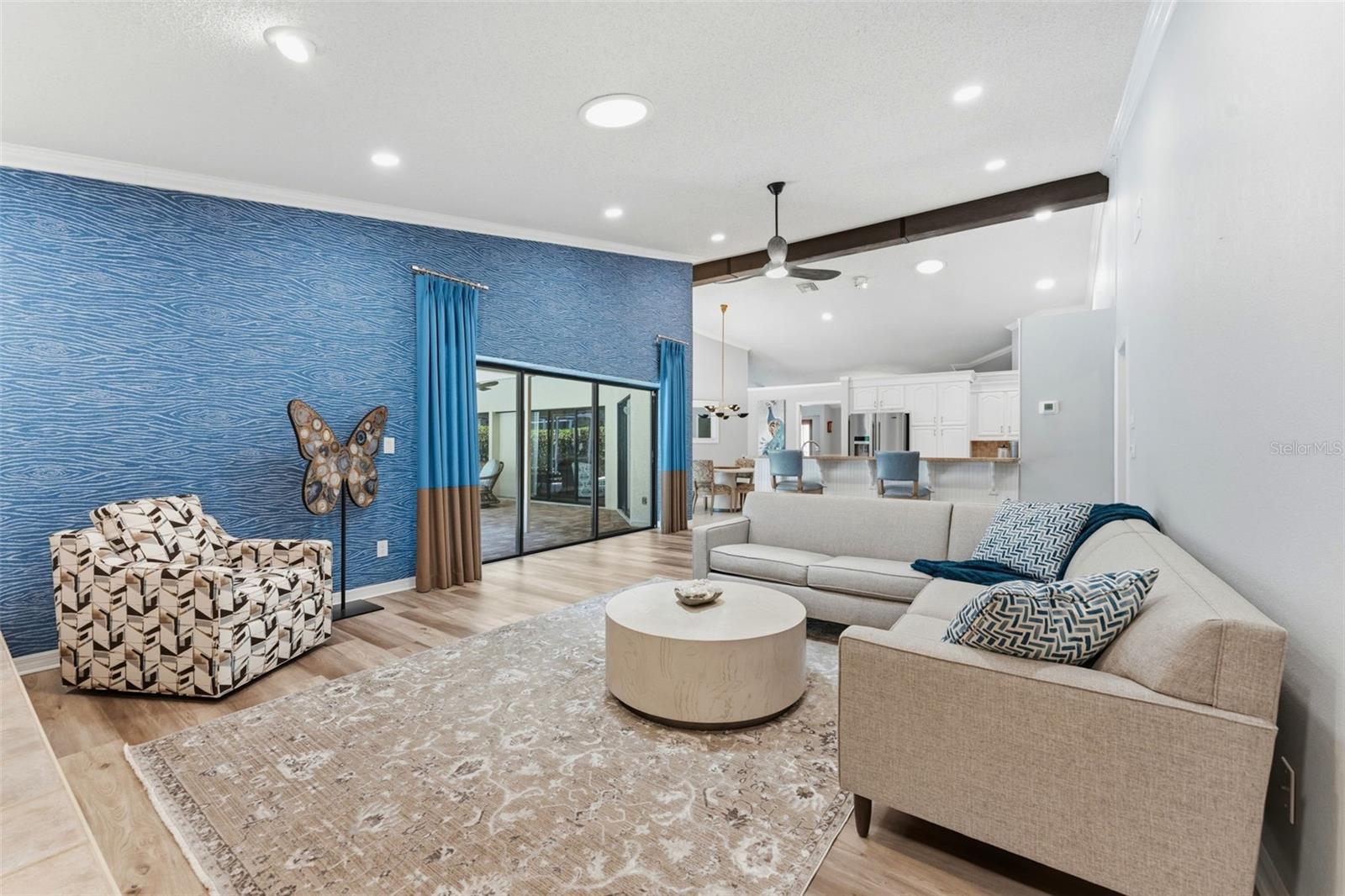 Living Room with Accent Wall