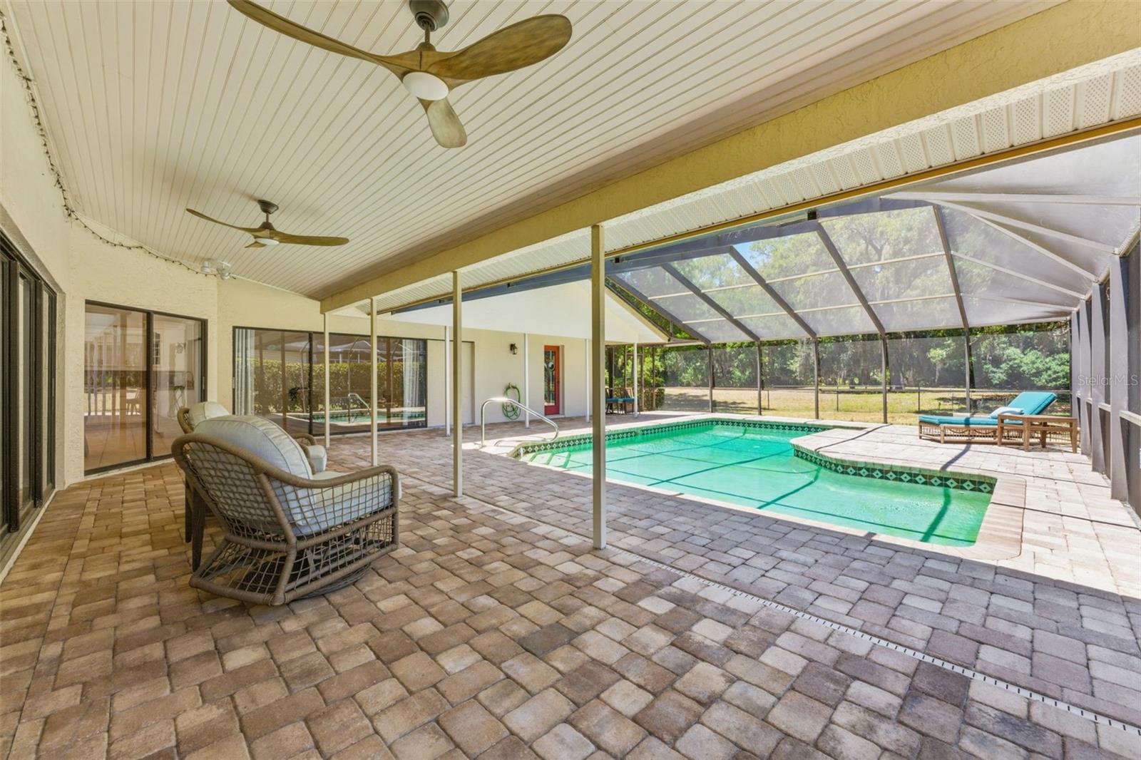 Screened Lanai with Pool View