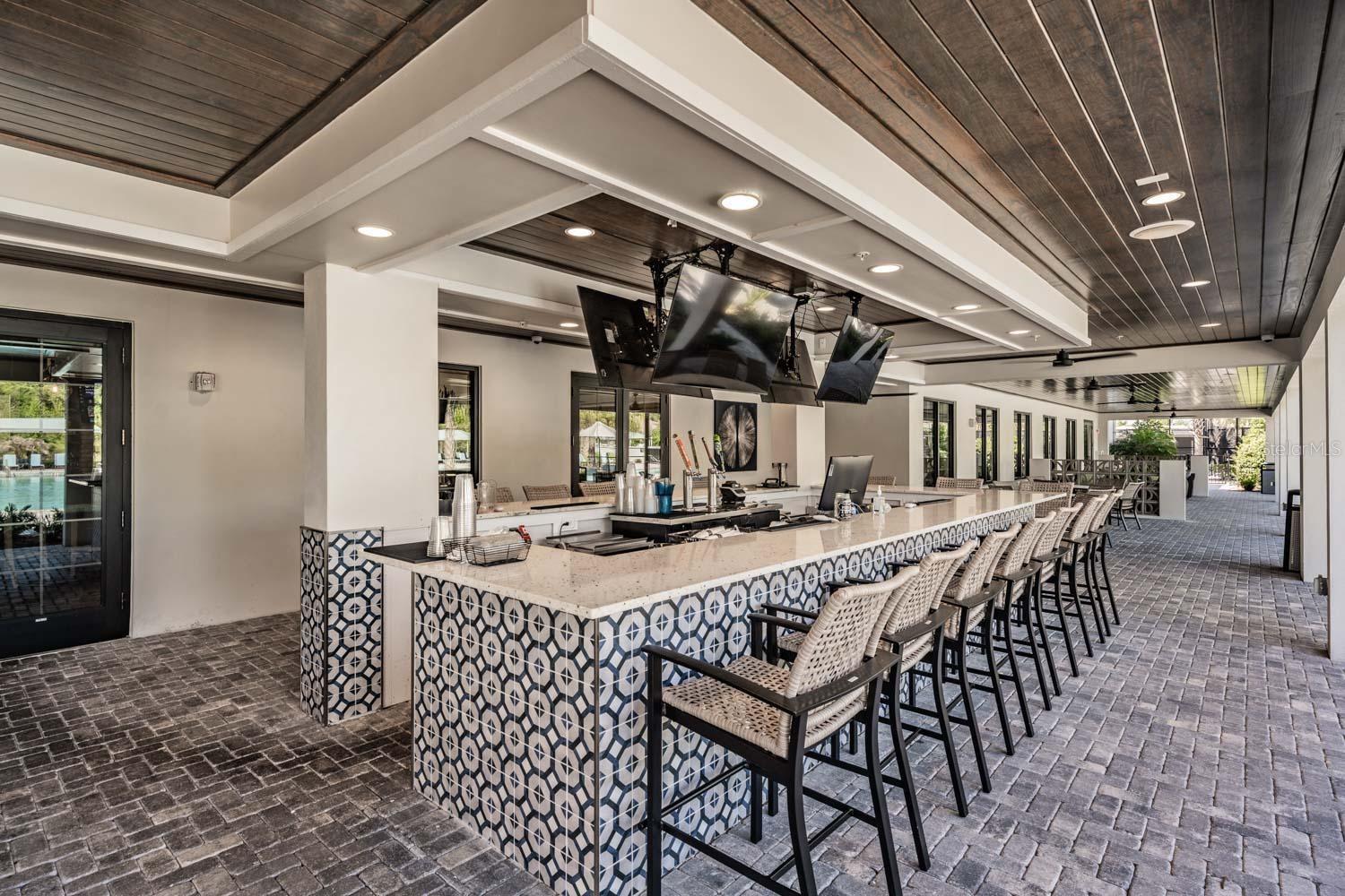 Bar area of clubhouse