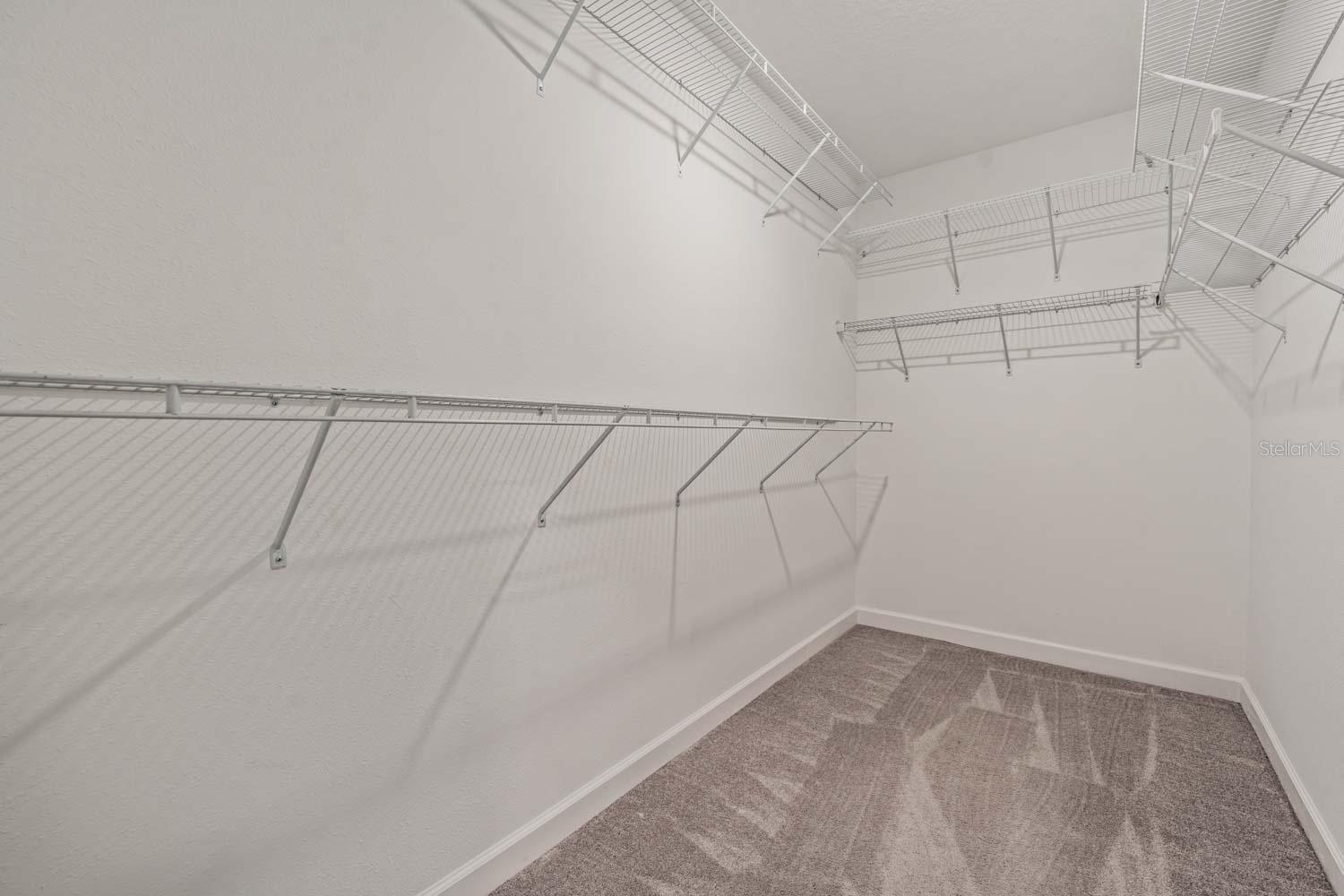 Walk-in closet-extra shelving
