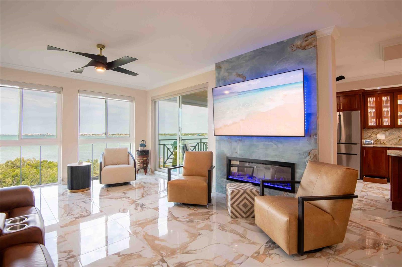 Living Room with Fireplace