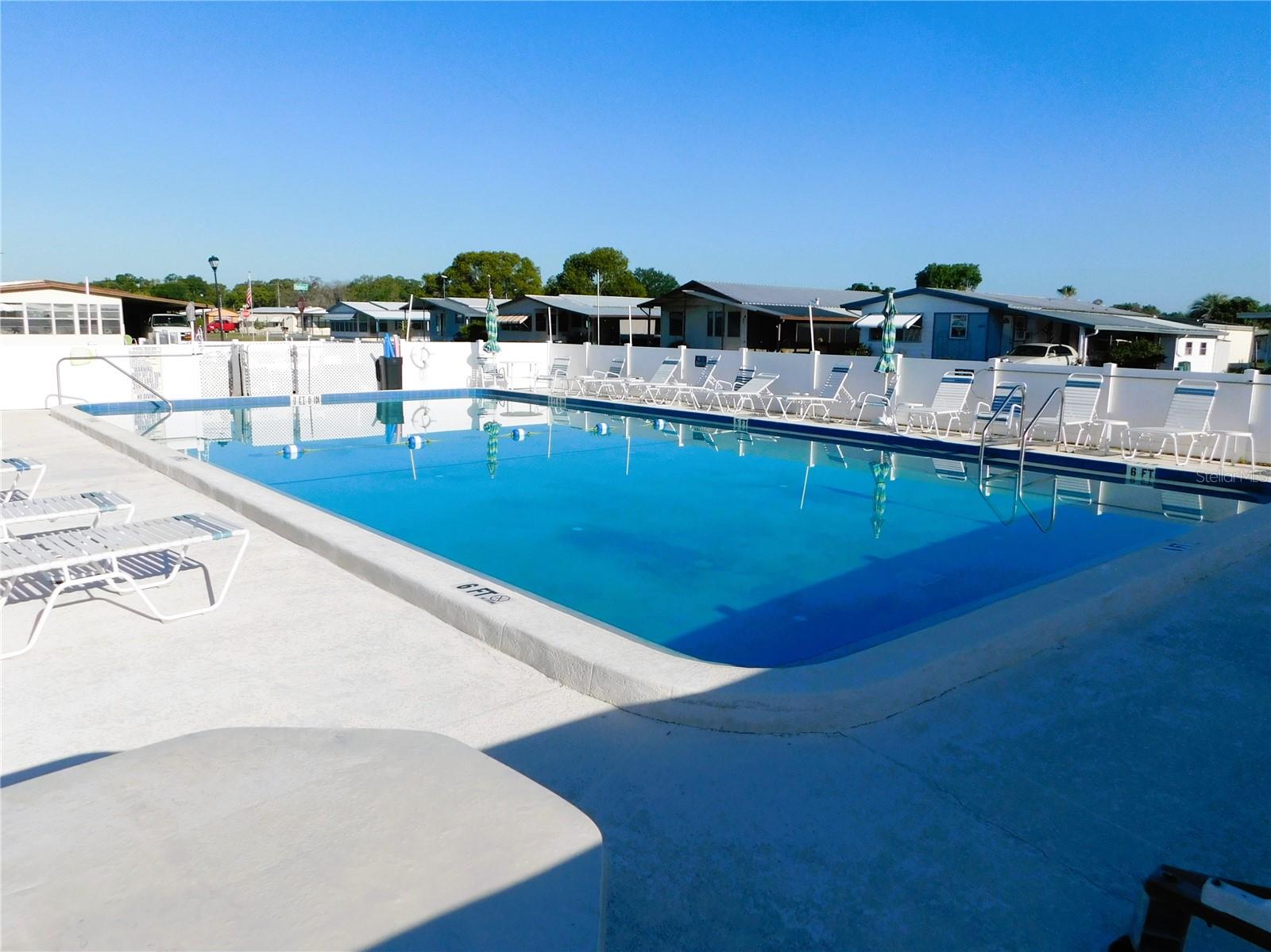 Community heated pool.
