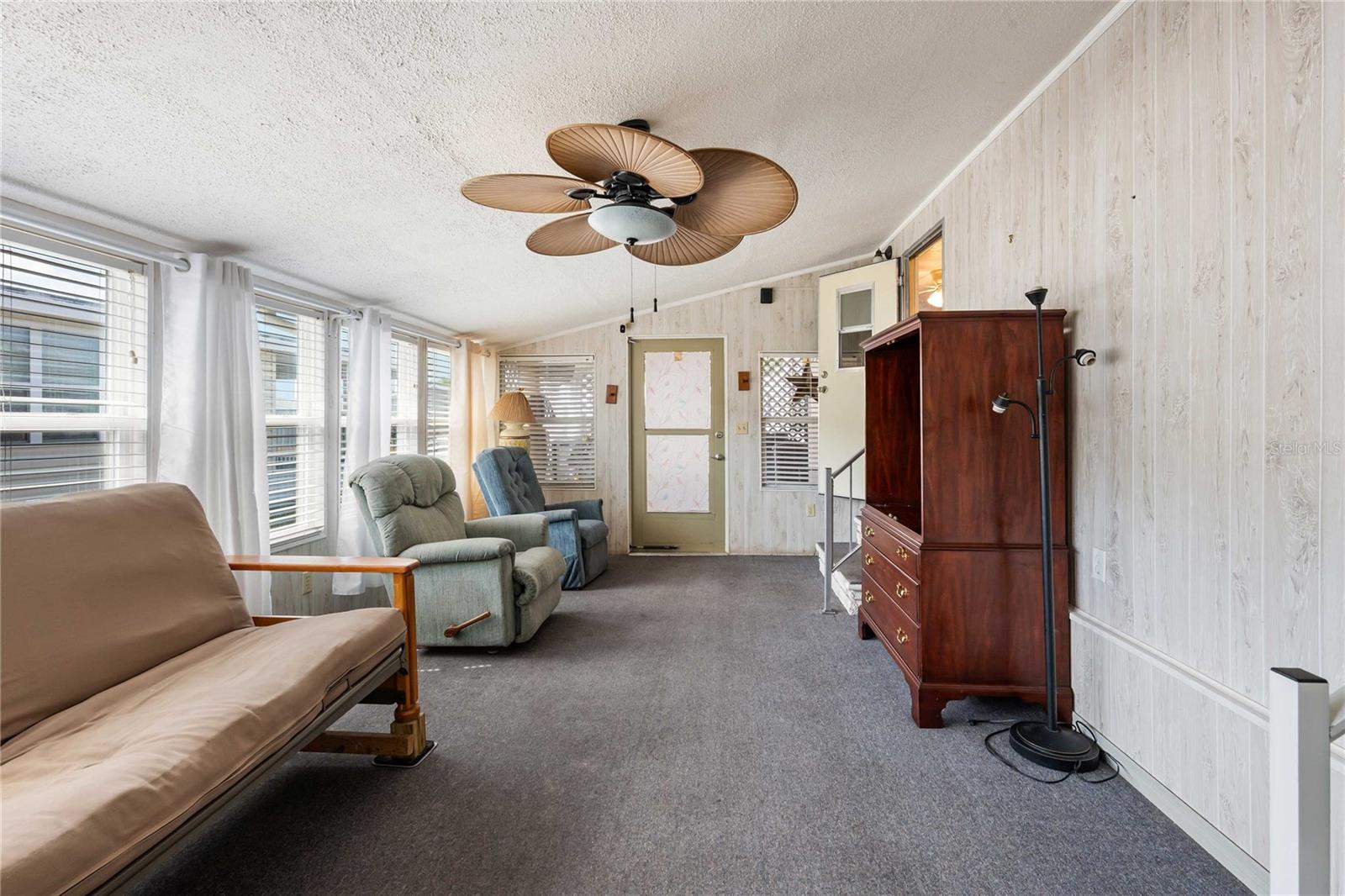 Florida room is off the carport.