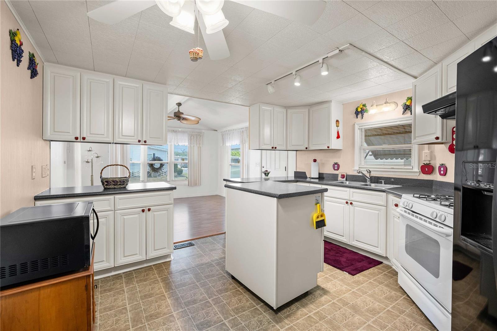 Kitchen has nice center island.