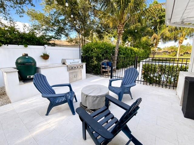 Outdoor kitchen and patio