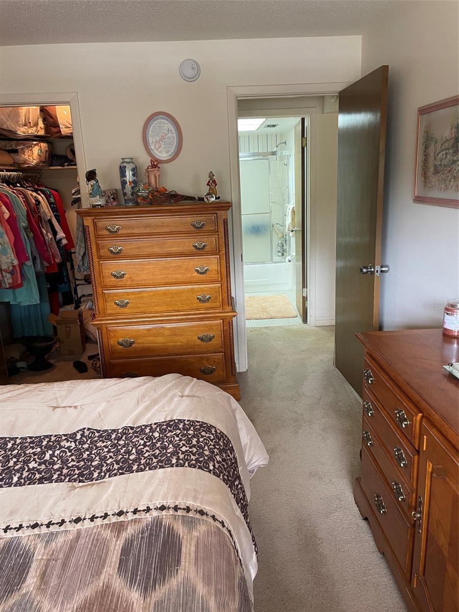 Bedroom features large walk in closet