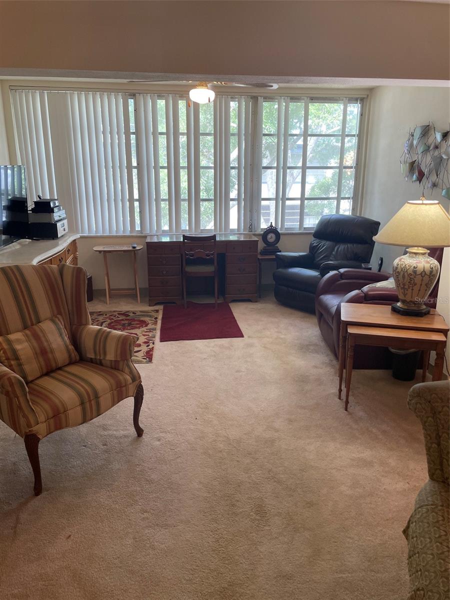 Florida room overlooking courtyard