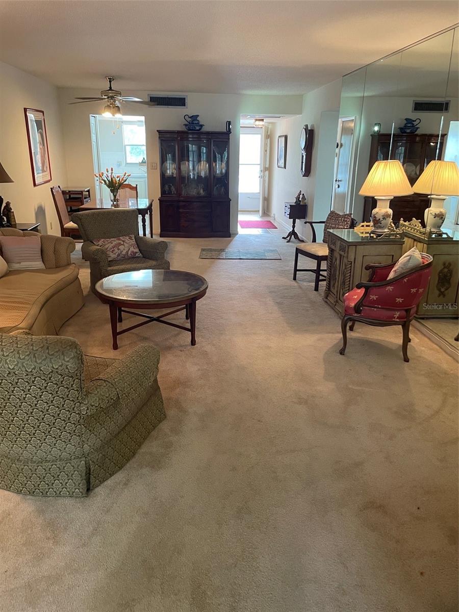 View from Florida room to front door