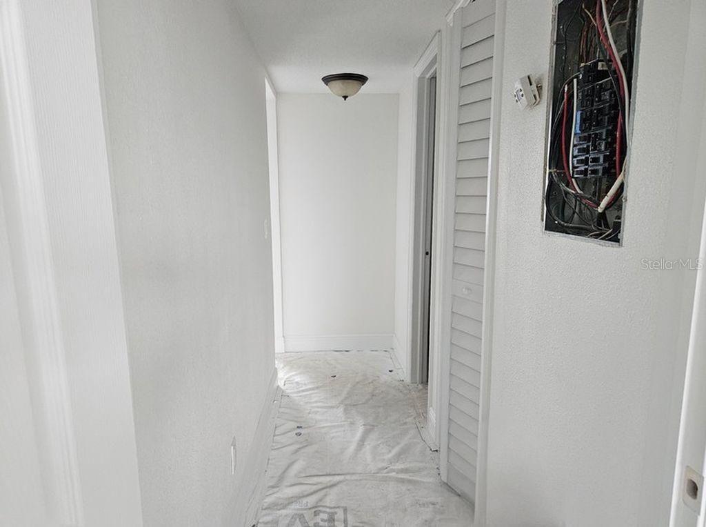 Hallway where AC closet is located