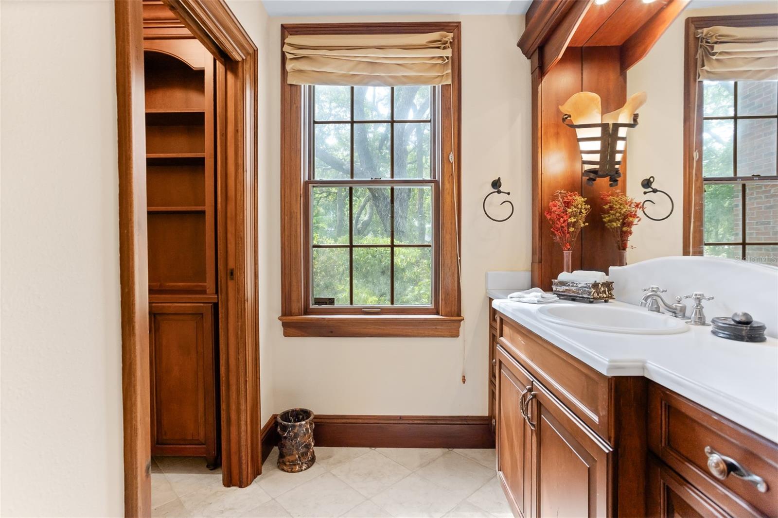 First floor powder room on South East side