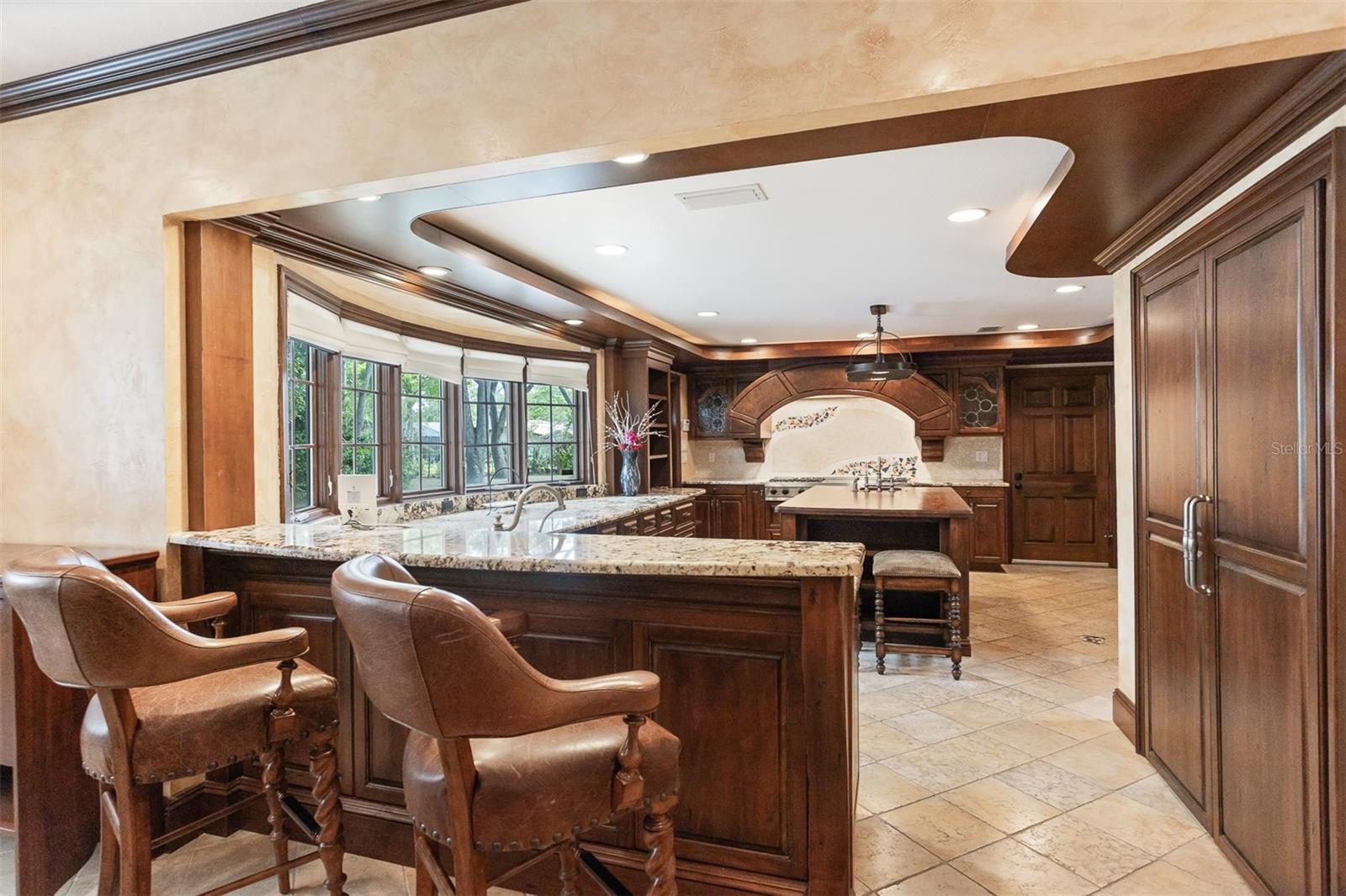 A longer view of this gorgeous chef's kitchen