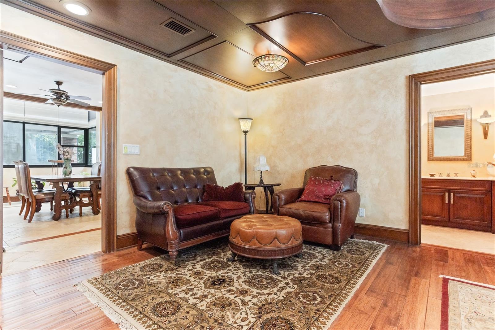 Dining area seamlessly flows into the kitchen for easy access and great for all kinds of entertaining